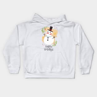 Cute snowman Kids Hoodie